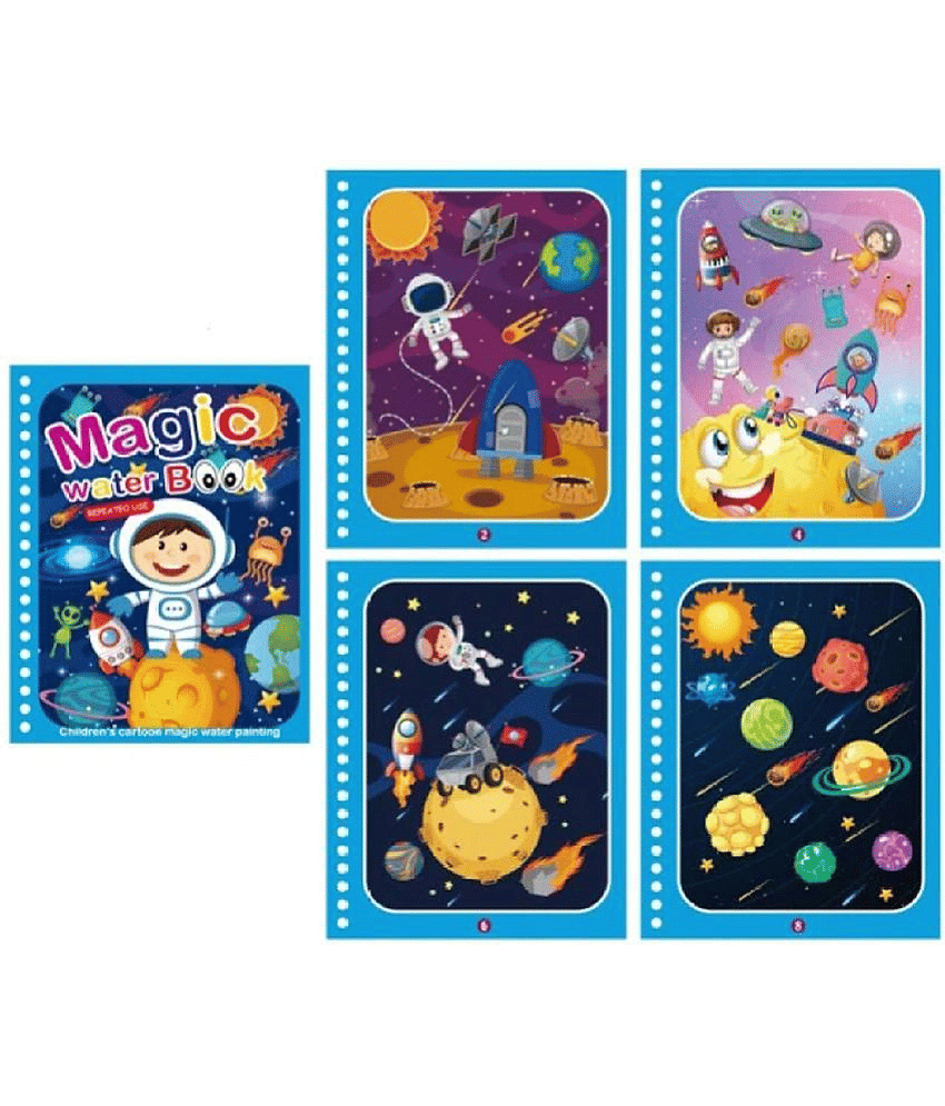 Magic Water Quick Dry Book Water Coloring Book Doodle with Magic Pen Painting Board By Vinay Book Store