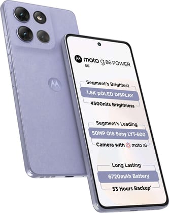 Motorola G86 Power (Cosmic Sky, 8GB RAM + 128GB Storage) | 6.7" 1.5K pOLED Display | 50MP Sony OIS Camera | 6720mAh Battery | TurboPower 33W Charging | Dimensity 7400 Processor Motorola G86 Power (Cosmic Sky, 8GB RAM + 128GB Storage) | 6.7" 1.5K pOLED Di
