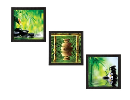 Set Of 3 Stones and Owner Satin Matt Texture UV Art Painting