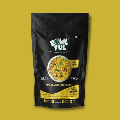 Bowlful Masala Khichdi Kadhi Jain - Jain Friendly Spiced Rice & Kadhi