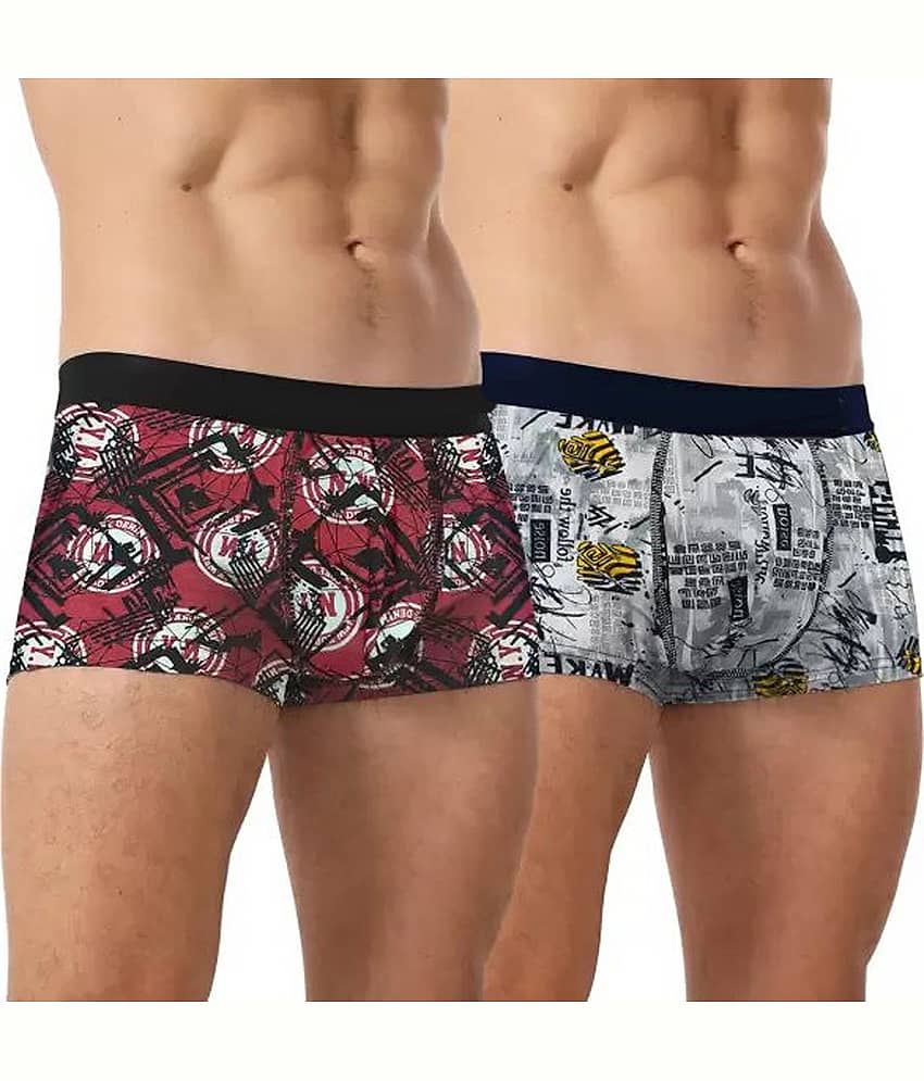 Cavenders Pack of 2 Nylon Trunks For Men's ( Multicolor )