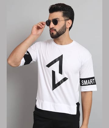 EMERALD APPAREL TRADING Pack of 1 Cotton Blend Regular Fit Men's T-Shirt ( White )
