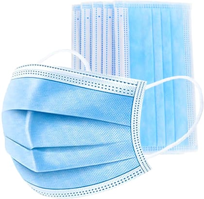 DC Blue 3 ply Surgical Face mask- 5 piece - Everyday Utility Mask for Home & Business Use  by Ruhi Import Store