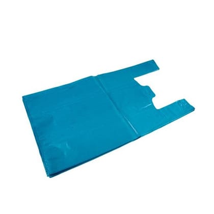 Enviclean Plain Eco-Friendly Bag (500kg) | Blue Embossed Plastic | Flexo Printed Shopping