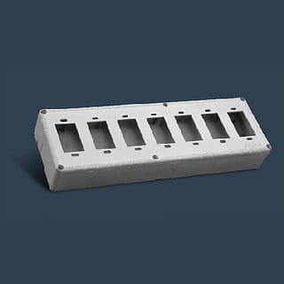 7 WAY GANG BOX NON MODULAR  PACK OF 6