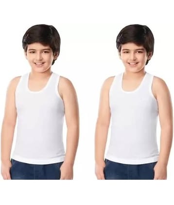 INNERO Pack of 3 Boys Cotton Vest ( White )
