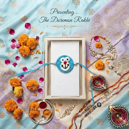 Sakha Handcrafted Doraemon Rakhi for Kids Pack of 1