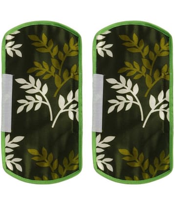 E-Retailer Set of 2 Polyester Green Fridge Handle Cover