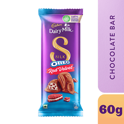 Cadbury Dairy Milk Silk Dairy Milk Silk Oreo Red Velvet - 60 G