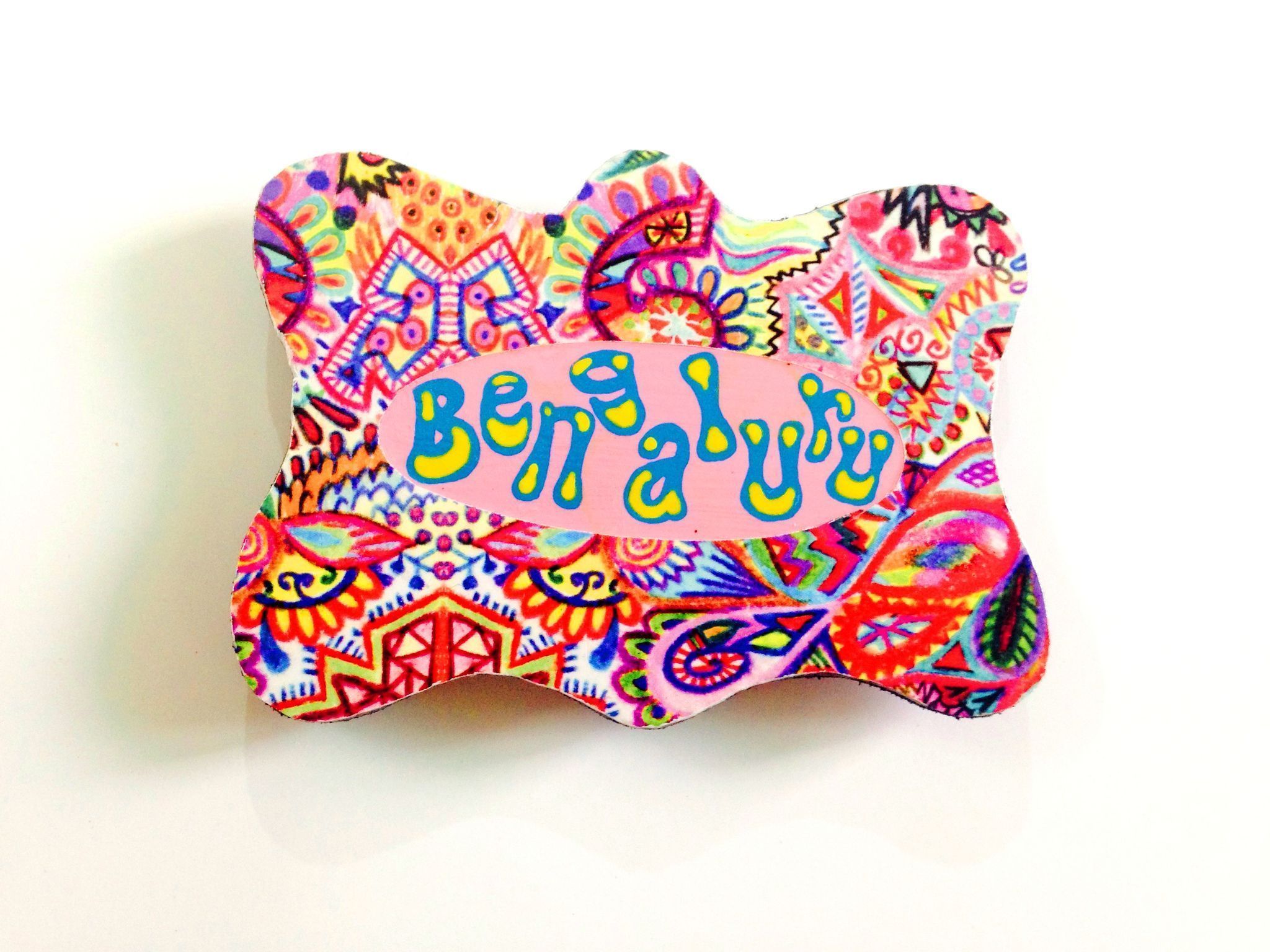 Summer Trail Bengaluru Tag Wooden Magnet