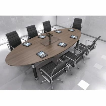Oval 8 Seater Meeting Room Table, Without Storage