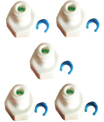 Roservice - Straight Connector 1/4'' (6 Pieces) For Ro Water Purifier