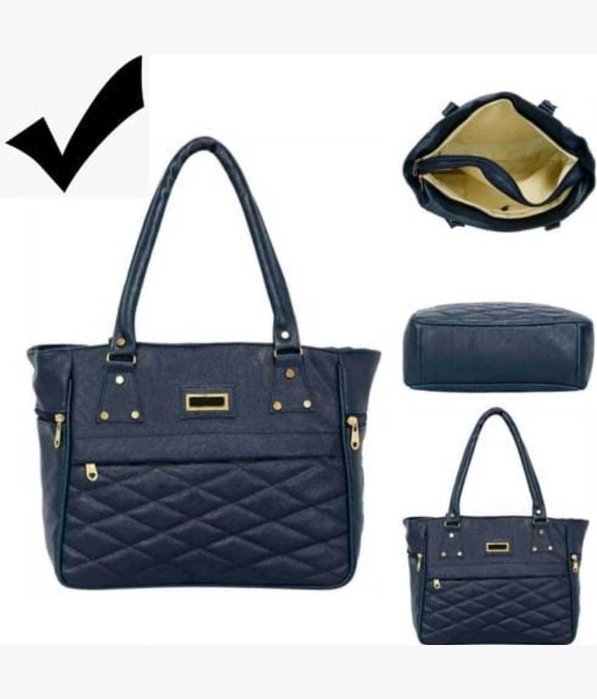 The monaina crapt Shoulder Bag PU Set of 1 ( Blue )