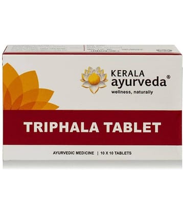 Kerala Ayurveda Triphala 100 Tablets, Helps with Gut health, Constipation, 100% Ayurvedic medicine for constipation, Regulates Bowel movement