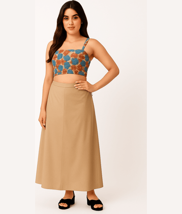 Perfect cloth store Beige Cotton Petticoat - Single