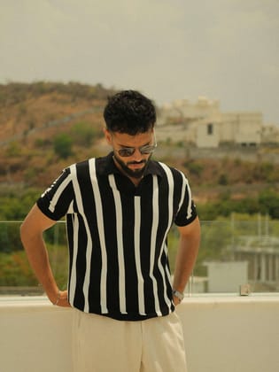 Old Money Stripe Polo - Contrast-XX-Large