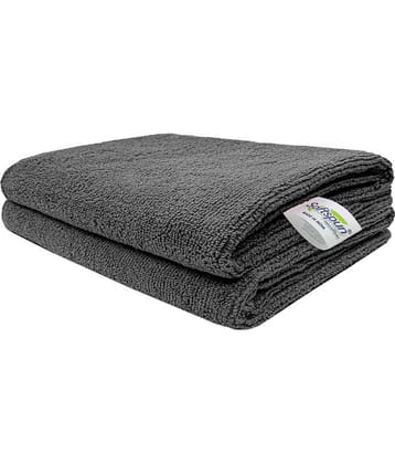 SOFTSPUN Set of 2 Microfibre Bath Towel Gray