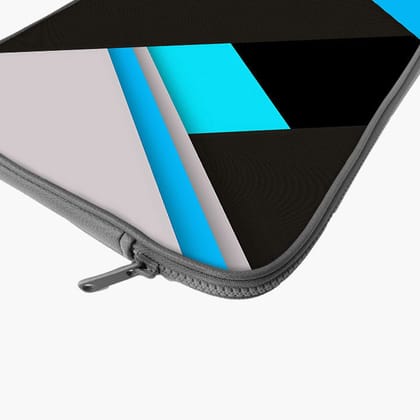 "Stipe Shade Blue and Black" Laptop Sleeves: Bold Modern Design for Every Size-16" / Grey