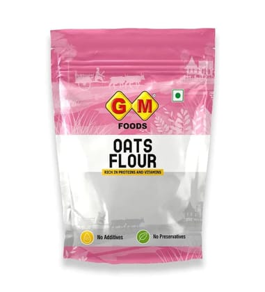 GM Foods Oats Flour 200g (Pack of 3) | Rich in Protein & Vitamins | High-Fiber | No Additives or Preservatives | Healthy Atta for Roti, Pancakes, Baking & Everyday Cooking