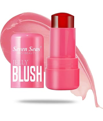Seven Seas Jelly Blush Tint Jelly Texture | Long Lasting | Mess Free Stick (Poppy Pink, 5g )