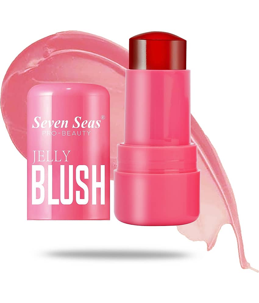 Seven Seas Jelly Blush Tint Jelly Texture | Long Lasting | Mess Free Stick (Poppy Pink, 5g )
