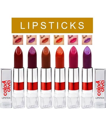 Color Diva Lipstick Multicolor Pack of 6 5 g