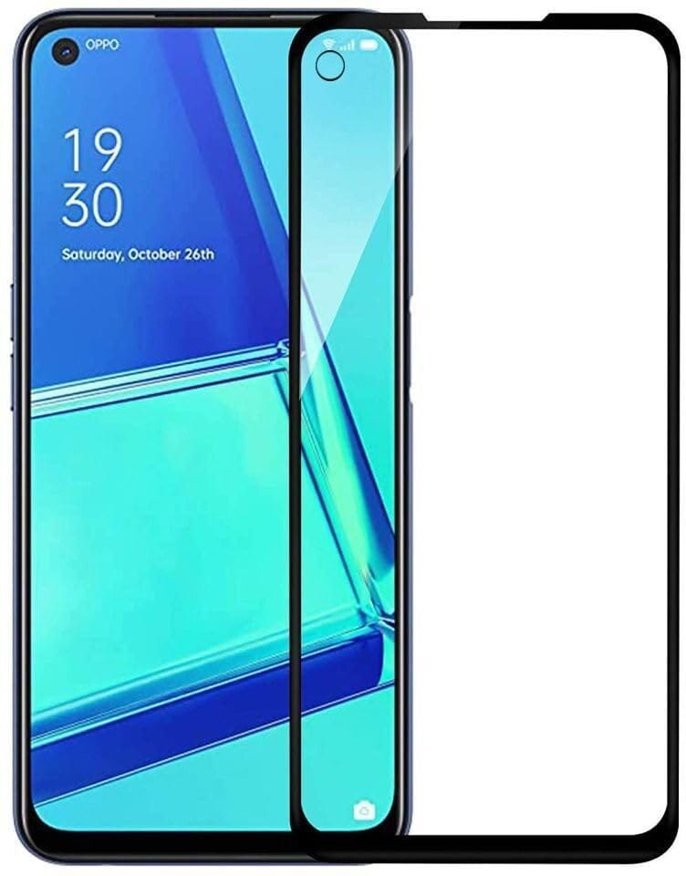 PLUGTECH Advanced Tempered Glass With Anti-Explosion 9H Hardness Edge-To-Edge Coverage Screen Guard for OPPO F19
