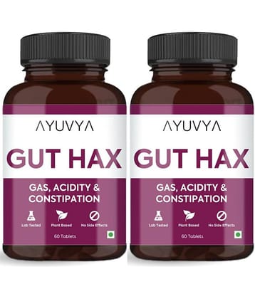 Ayuvya Gut Hax Acidity Control Tablets-Body Heat Reduce Medicine, Bloating Relief, Digestive Harmony & Heartburn Relief(Pack of 2)