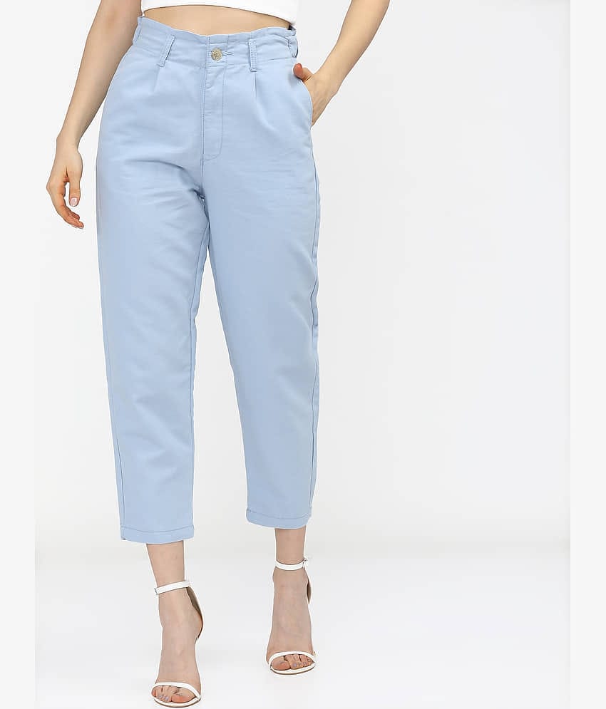 Tokyo Talkies Women's Mom Fit Mid-Rise Jeans ( Blue )