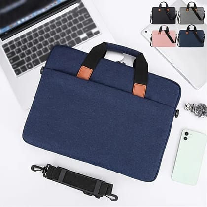 Laptop Bag with Sling Compatible with MacBook, Dell, Hp, Asus, Lenovo Laptop 13 inch 14 inch All Models-Blue