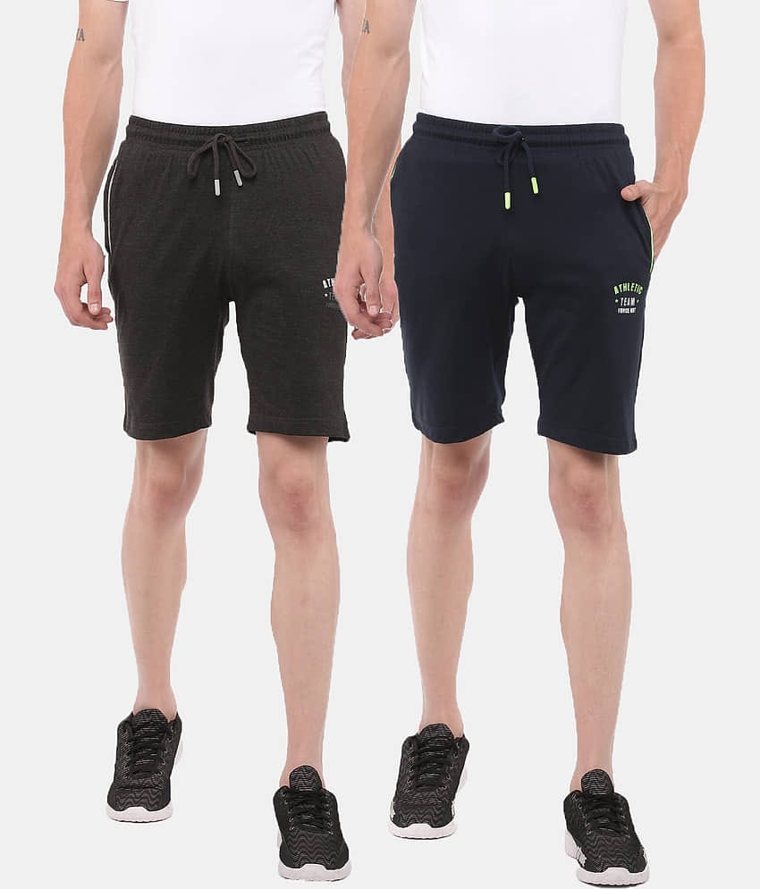 Force NXT - Multi Cotton Men's Shorts ( Pack of 2 )