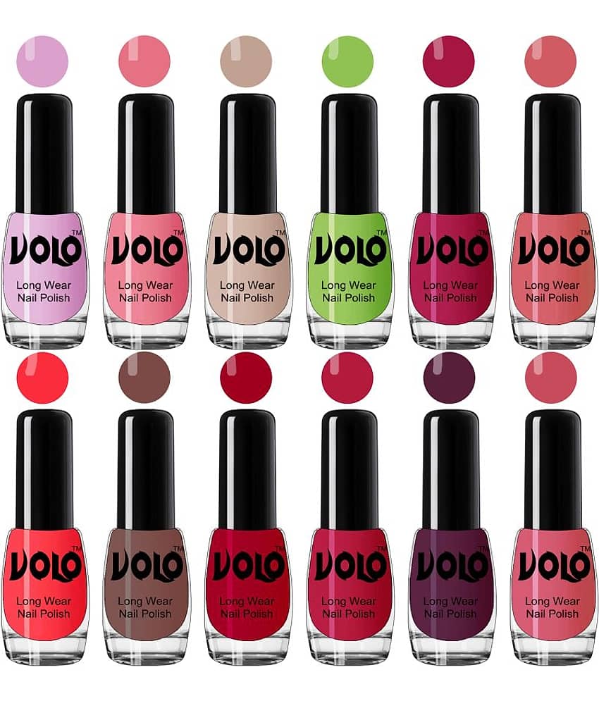 VOLO True Wear High Gloss Impresso Nail Polish Sets of 12  Multi Glossy 60 mL