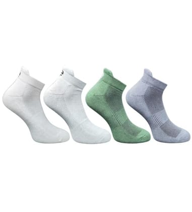 4_Pair Set Unisex Casual Cotton Printed Ankle Length Socks (Multicolor)-PID63492