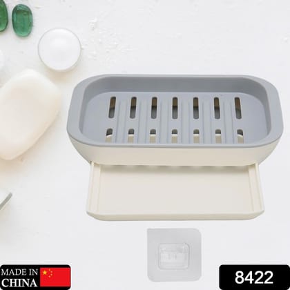 Bathroom Soap Holder, Soap Dish Container, Soap Case for Water Draining, Soap Holder Tray with Adhesive Sticker ,Sabudani