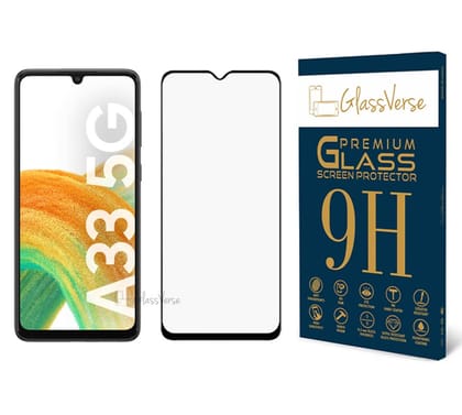 GlassVerse Anti-Shatter Tempered Glass For Samsung Galaxy A33 5G (Pack of 1) with Free Installation Kit Full screen Coverage Free Replacement If Received Damaged - 6.4 inch GlassVerse Anti-Shatter Tempered Glass For Samsung Galaxy A33 5G (Pack of 1) with