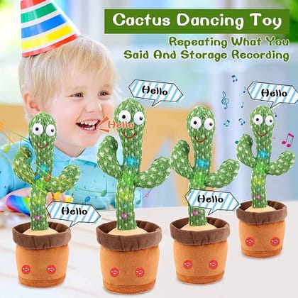Electronic Dancing Cactus Toy with Lights | Singing & Talking Cactus | Repeat Your Words & Mimic Sounds | Fun Interactive Toy for Kids (Original Series)