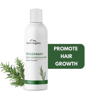 Aravi Organic Rosemary Hair Growth Shampoo - Enriched With Rosemary, Green Tea & Caffeine - 200 ml