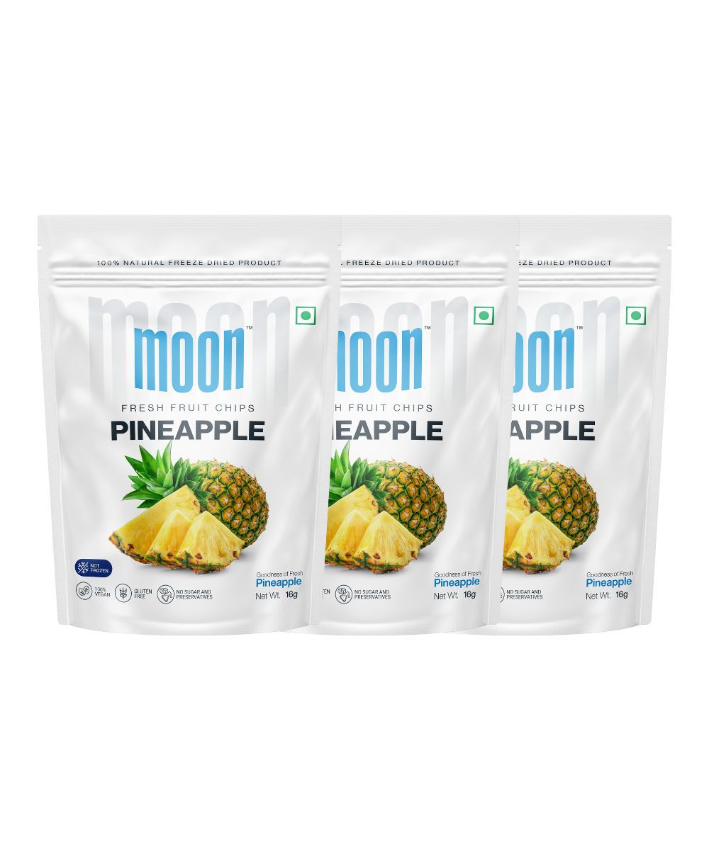 Moon Freeze Dried Pineapple Chips, 16 gm - Pack of 3