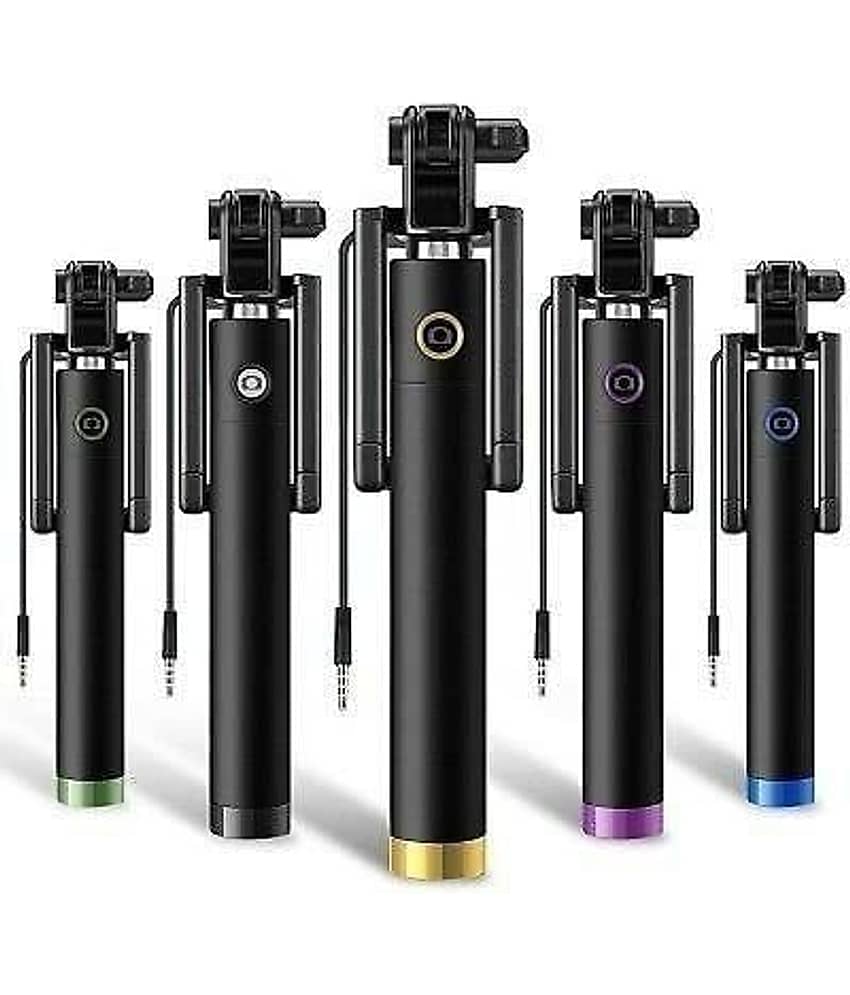 ZmiZc Aux Wire Selfie Stick ( Black )