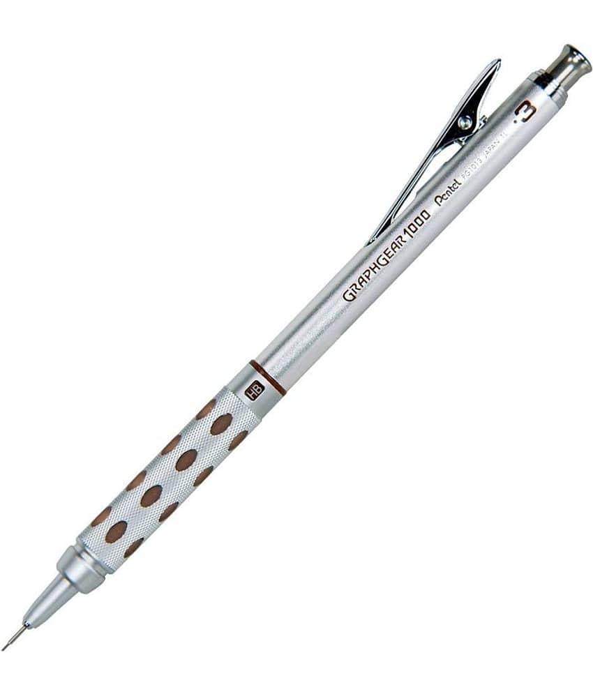 Pentel Arts Graphgear 1000 0.3Mm Premium Mechanical Pencil (Pg1013Epabp) Pencil (Silver)