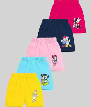 Kuchipoo - Multicolor Cotton Blend Girls Shorts ( Pack of 5 )
