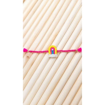 RAINBOW KIDS HANDMADE RAKHI – COLORFUL RAKSHA BANDHAN THREAD