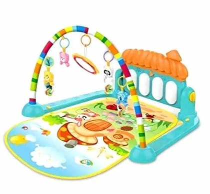 Baby Kick and Play Piano Gym | Musical Activity Mat with Hanging Toys, Lights & Fitness Rack for Newborns & Toddlers 036 Months (Baby Play Gym Medium)
