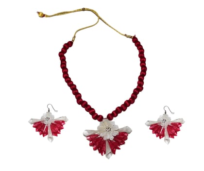 JHALMUDHI PATTERN EARRING NECKLACE SET