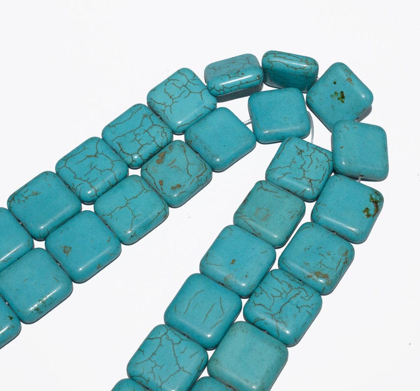 Howlite Synthetic Turquoise Beads One Strand approx 14 PCS , Size- 20X7 MM (FRZ-026)-Turquoise / 75