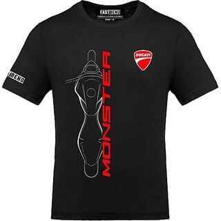 Fastbend Mens Black Printed Cotton Blend Round Neck T-Shirt