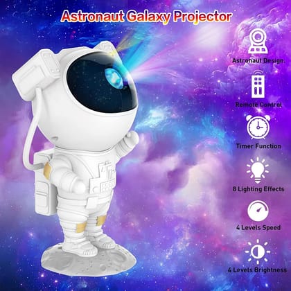 Tusmad Astronaut Star Projector Night Light - | Galaxy Starry Nebula Ceiling Projection Lamp | 360°Adjustable with Timer and Remote | Night Light for Gaming Room,Bedroom Ceiling | Best Gifts for