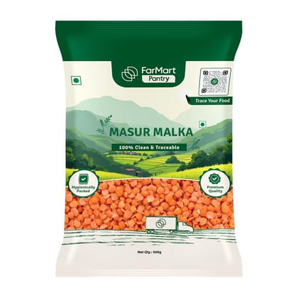 FarMart Pantry Masur Malka | Pure & Unpolished | Protein-Rich & Wholesome | 500g