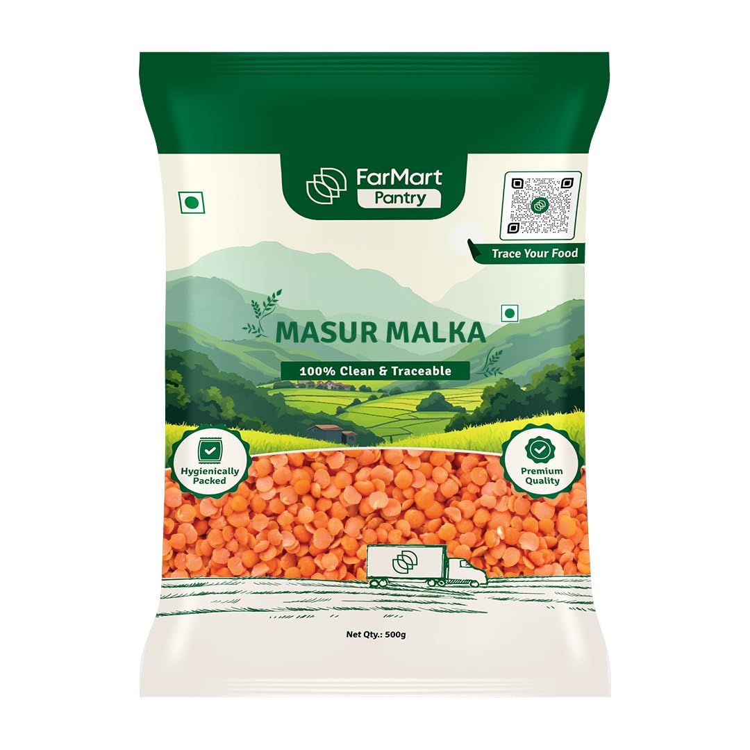 FarMart Pantry Masur Malka | Pure & Unpolished | Protein-Rich & Wholesome | 500g