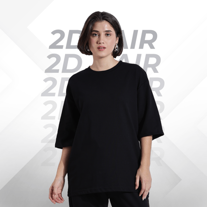 Womens 2D AIR TEE-BLACK / S